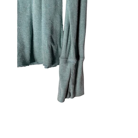 American Eagle Min0t Green Vintage Waffle Henley Women's Fitted XL - Picture 11 of 12